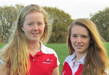 WEB U16 rounders Lucy Stead and Grace Hall
