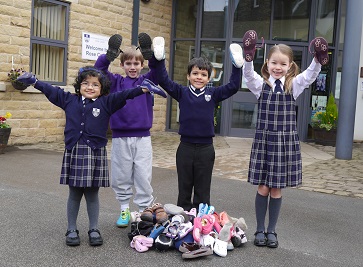WEB RC pupils with donated shoes