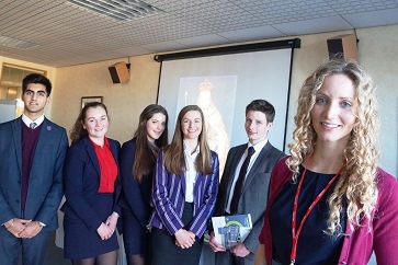 WEB Dr Suzannah Lipscomb and sixth form students