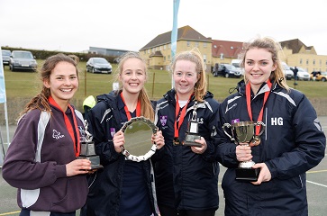 WEB GSAL U19 and U16 captains and team members with trophies